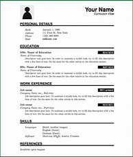 Image result for CV Job Application Form