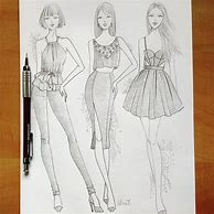 Image result for Pencil Fashion Drawings