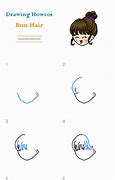 Image result for How to Draw Hair Bun