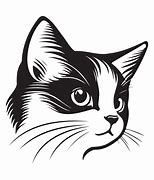 Image result for Cat Nose Vector Black and White