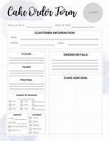 Image result for Custome Cake Order Form