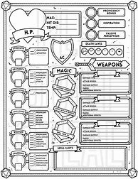 Image result for Kids Dnd Character Sheet