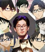 Image result for Anime Boy with Glasses and Flower