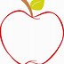 Image result for Red Apple Outline Clip Art with Seeds