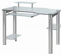 Image result for Clear Glass Computer Desk