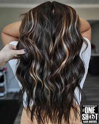 Image result for Wavy Brown Hair with Blonde Highlights