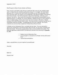 Image result for National Honor Society Letter Sample