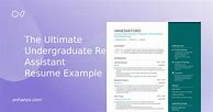 Image result for Undergraduate Research Assistant Resume