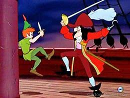 Image result for Peter Pan Fighting Captain Hook