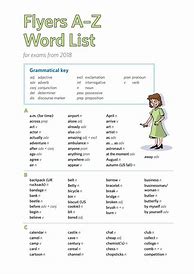 Image result for Flyers Word List