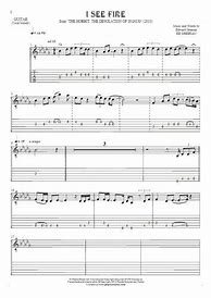 Image result for I See Fire Flute Sheet Music