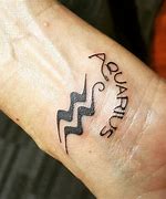 Image result for Aquarius Finger Tattoo