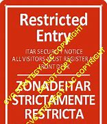 Image result for Printable ITAR Signs