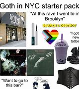 Image result for Goth Guy Starter Pack Memes