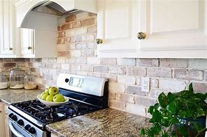 Image result for Brick Veneer Backsplash