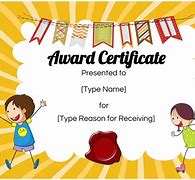 Image result for Kids Award Certificate Template Free