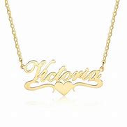 Image result for Heart Name Necklace