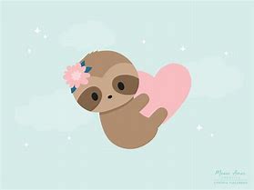 Image result for Cute Cartoon Baby Sloth