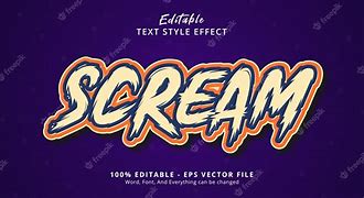 Image result for Scream Text SFX