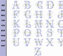 Image result for Embroidery Alphabet with Flowers