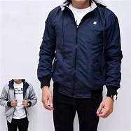 Image result for Jaket Parasut Biru Navy