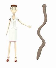 Image result for Tapeworm Cartoon