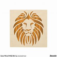 Image result for Lion Wood Art