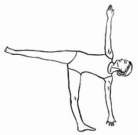 Image result for Diagram of Ardha Chandrasana