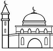 Image result for Gambar Masjid Jarak Jauh Kartun Hitam Putih