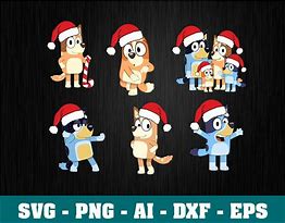 Image result for Bluey Christmas SVG