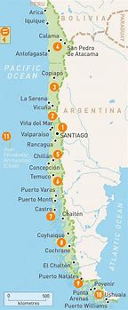 Image result for Map of Chile with Regions