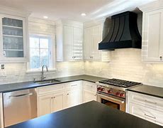 Image result for Black Kitchen with Copper Sink