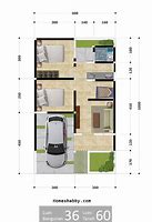 Image result for Denah Rumah 60M2