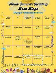 Image result for Adult Summer Reading Book Bingo