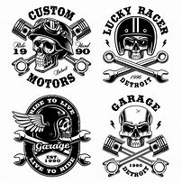 Image result for Biker Skull Art