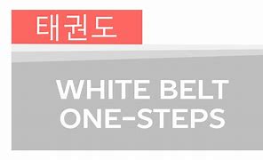 Image result for Taekwondo White Belt One Steps