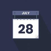 Image result for July 28 Calendar