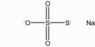 Image result for Sodium Thiosulfate Structure