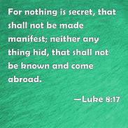 Image result for Luke 8 Verse 17