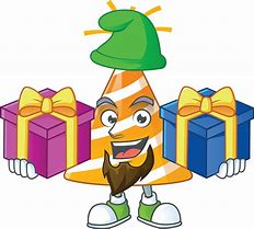 Image result for Cartoon Party Hat Blue and Yellow