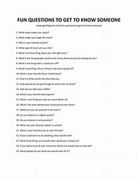 Image result for 30 Questions to Get to Know Someone