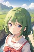 Image result for Anime Girl with Green