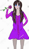 Image result for Anime Girl Purple Dress