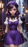 Image result for Anime Girl Purple Dress