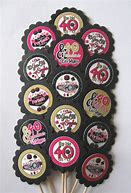 Image result for 40th Birthday Cupcake Picks