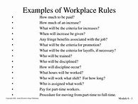 Image result for Workplace Rules