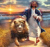 Image result for Jesus and Lion