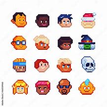 Image result for Anime Head Pixel Art