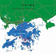 Image result for Map of China Hong Kong Border