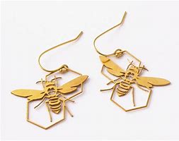 Image result for Gold Bee Earrings